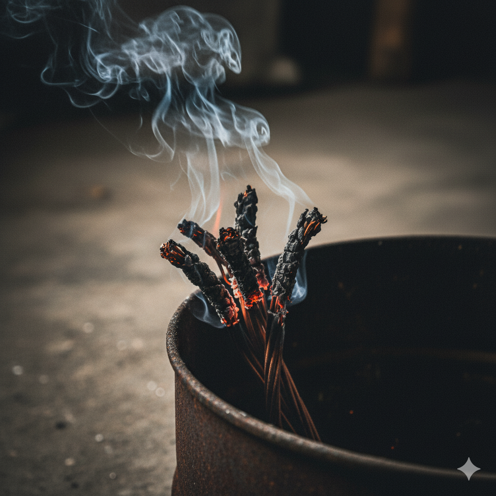 Miedź paląca się w beczce. 